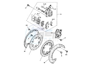 XTZ SUPER TENERE 750 drawing FRONT BRAKE CALIPER