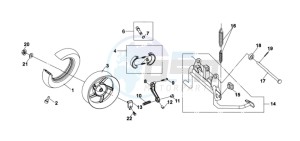 JET SPORT 50 drawing REAR WHEEL / CENTRAL STAND