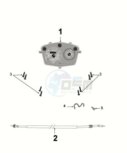 KISBEE 50 A SLN drawing SPEEDOMETER