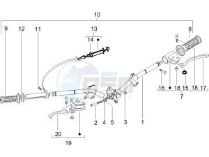 Liberty 50 2t Sport (UK) UK drawing Handlebars - Master cilinder