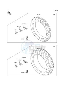 ZX 1000 E [NINJA ZX-10R] (E8F-E9FA) 0E8F drawing TIRES-- CN- -