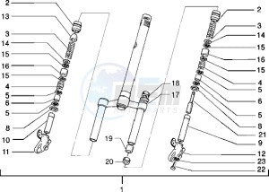 NRG 50 MC3 drawing Front Fork