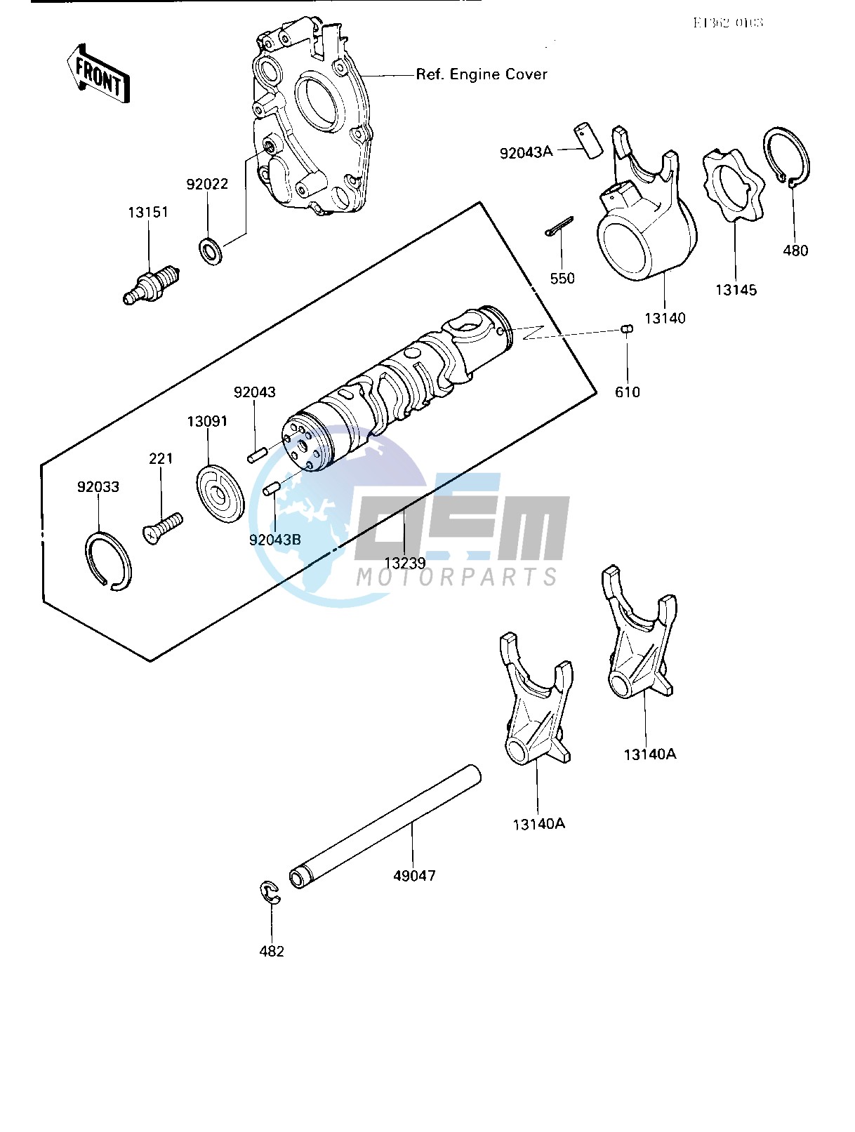 GEAR CHANGE DRUM & FORKS