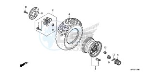 TRX420FPAD TRX420 Europe Direct - (ED) drawing FRONT WHEEL