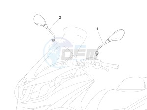 X10 125 4T 4V I.E. E3 (EMEA) drawing Driving mirror/s