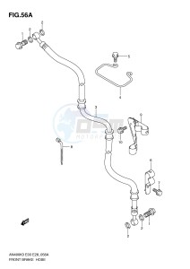 AN400 (E3-E28) Burgman drawing FRONT BRAKE HOSE (AN400K4 K5 K6)