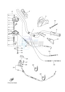 YFM700R YFM700RSF RAPTOR 700 SPECIAL EDITION (B463) drawing STEERING HANDLE & CABLE