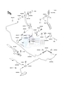 KAF 300 D [MULE 520] (D1-D2) [MULE 520] drawing BRAKE PEDAL_THROTTLE LEVER