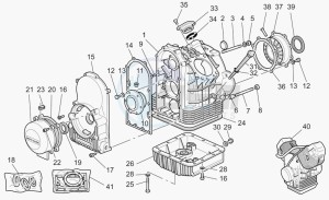 California 1100 EV PI Cat. Alum./Tit. PI Cat. drawing Crank-case