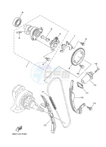 YFM550FWAD YFM5FGPB GRIZZLY 550 EPS (1HS3 1HS4) drawing CAMSHAFT & CHAIN