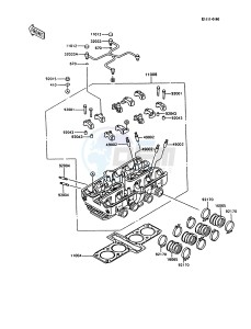 ZX 600 C [NINJA 600R] (C10) [NINJA 600R] drawing CYLINDER HEAD