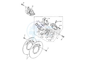 XJ S DIVERSION 600 drawing FRONT BRAKE CALIPER MY98-02