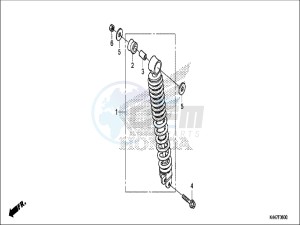 NSC110MPDH UK - (E) drawing REAR CUSHION