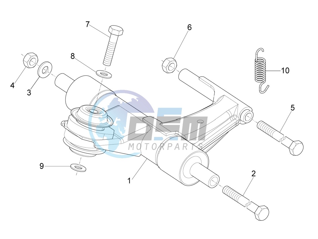 Swinging arm