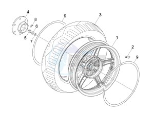 NRG 50 power DT serie speciale drawing Rear Wheel