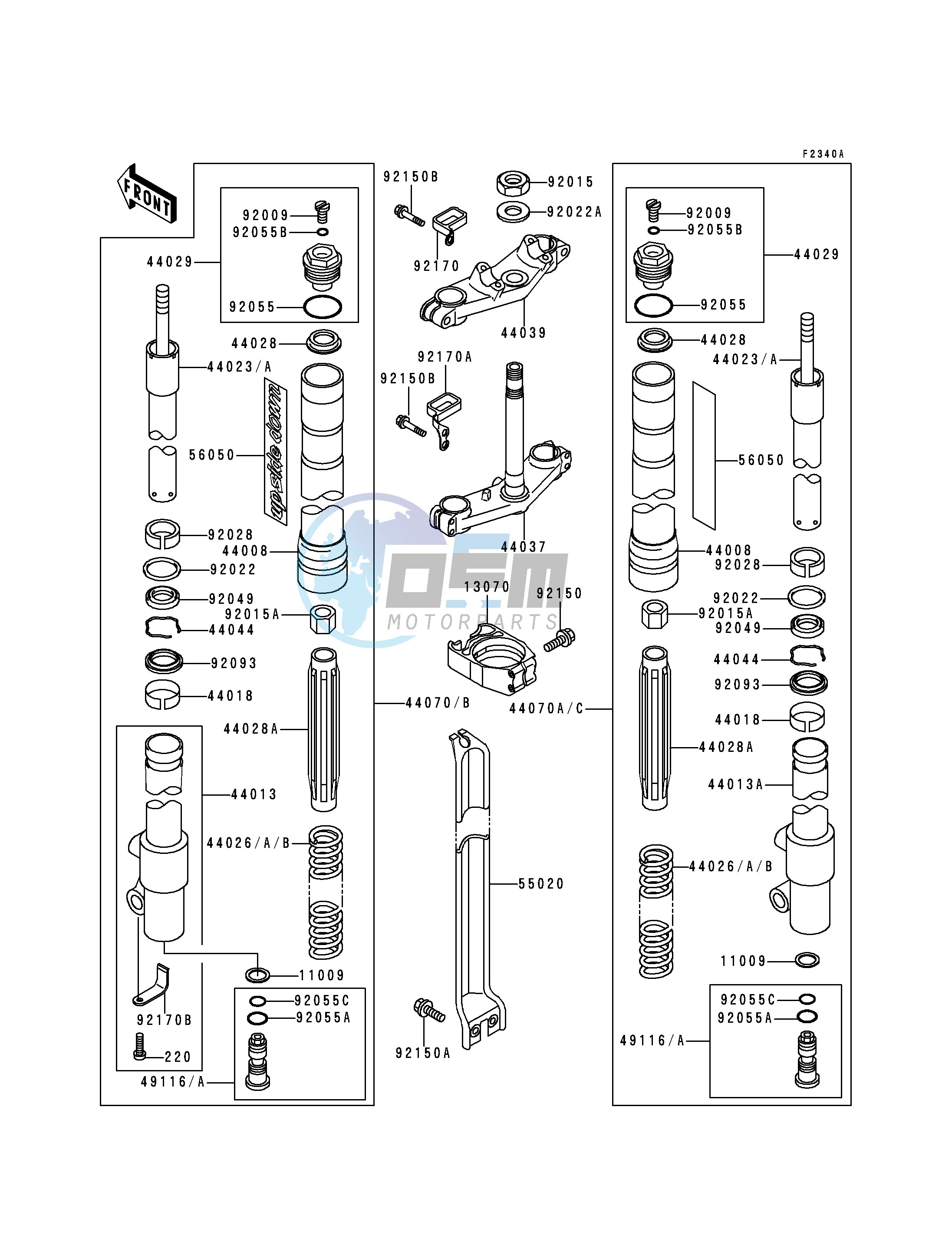 FRONT FORK -- KX80-T2_T3- -