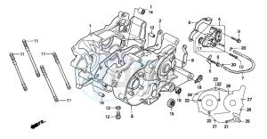 NSR75 drawing CRANKCASE/OIL PUMP