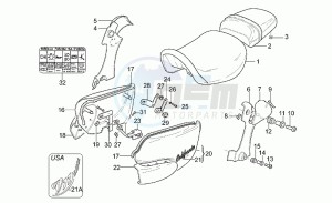 California 1100 Special Special drawing Saddle-central bod