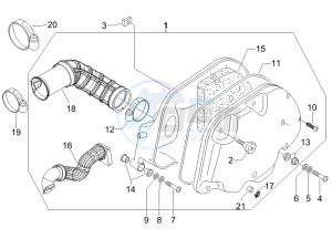 GTV 125 4T (Euro 3) UK drawing Air filter