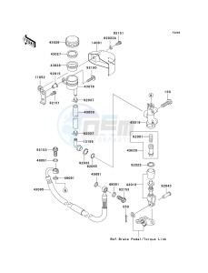 VN 1600 D [VULCAN 1600 NOMAD] (D6F-D8FA) D8FA drawing REAR MASTER CYLINDER