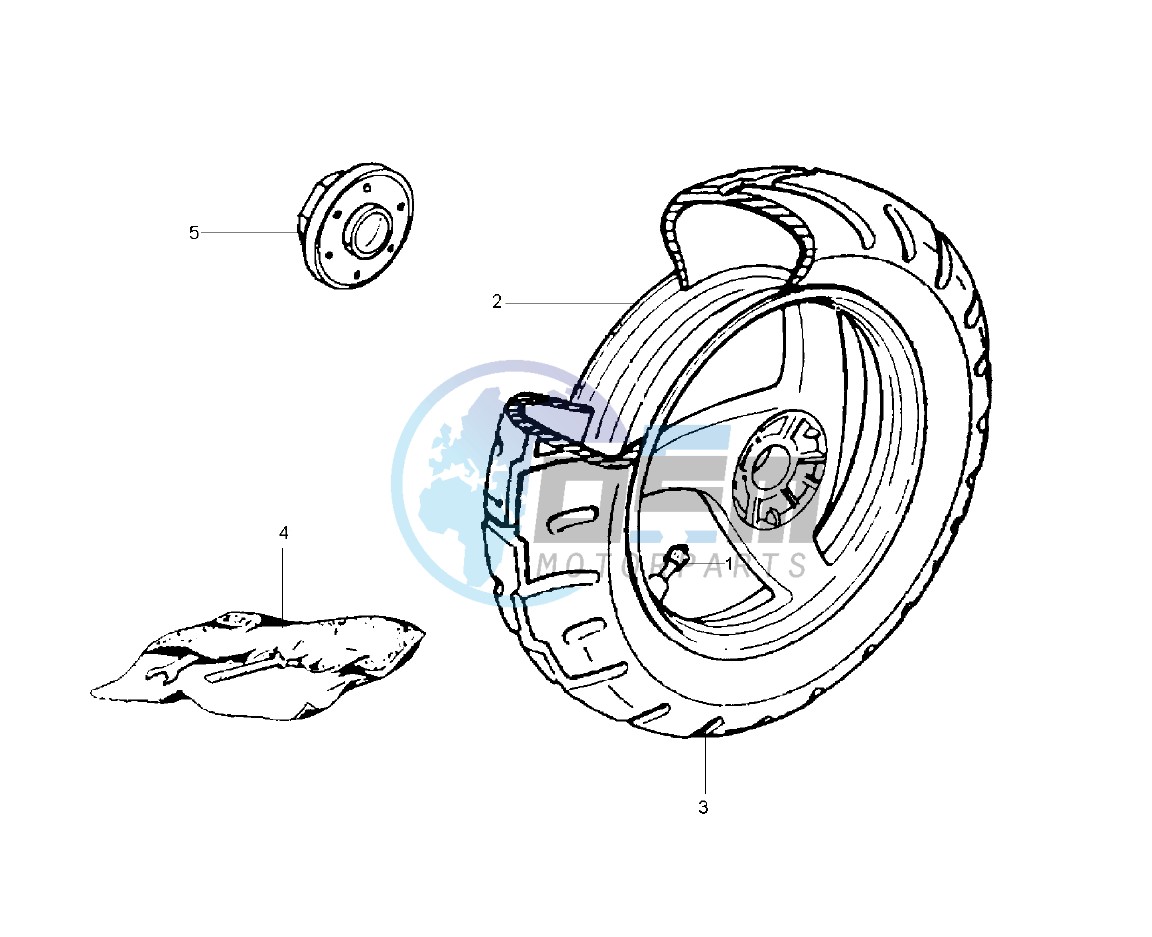 Rear wheel drum brake