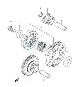 GSX1300R (E2) Hayabusa drawing STARTER CLUTCH (MODEL K3)