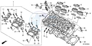 CBR1000RRA BR drawing CYLINDER HEAD