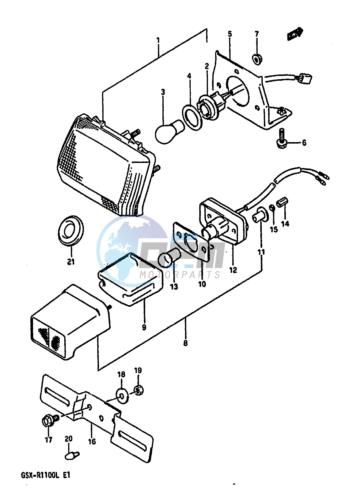 TAIL LAMP-LICENSE LAMP (E1)