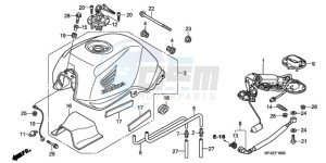 CBF1000A UK - (E / MKH) drawing FUEL TANK/FUEL PUMP