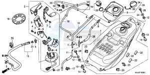 NC750SAF NC750S 4ED - (4ED) drawing FUEL TANK/FUEL PUMP