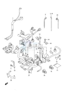 DF 20A drawing Harness Tiller Handle w/Power Tilt