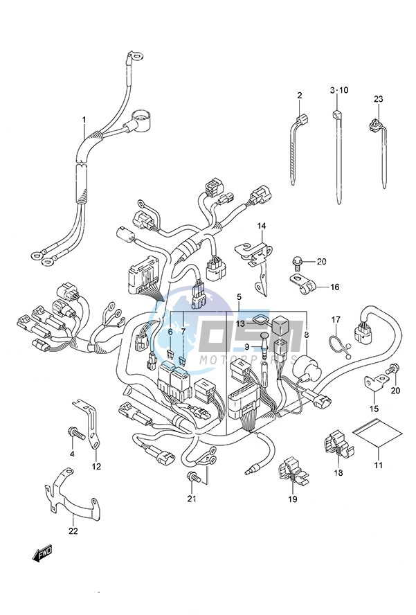 Harness Tiller Handle w/Power Tilt