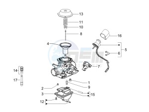 Liberty 200 4t Sport e3 drawing Carburetors components