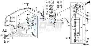 CB1000RF CB1000R 2ED drawing REAR BRAKE MASTER CYLINDER