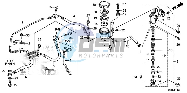 REAR BRAKE MASTER CYLINDER