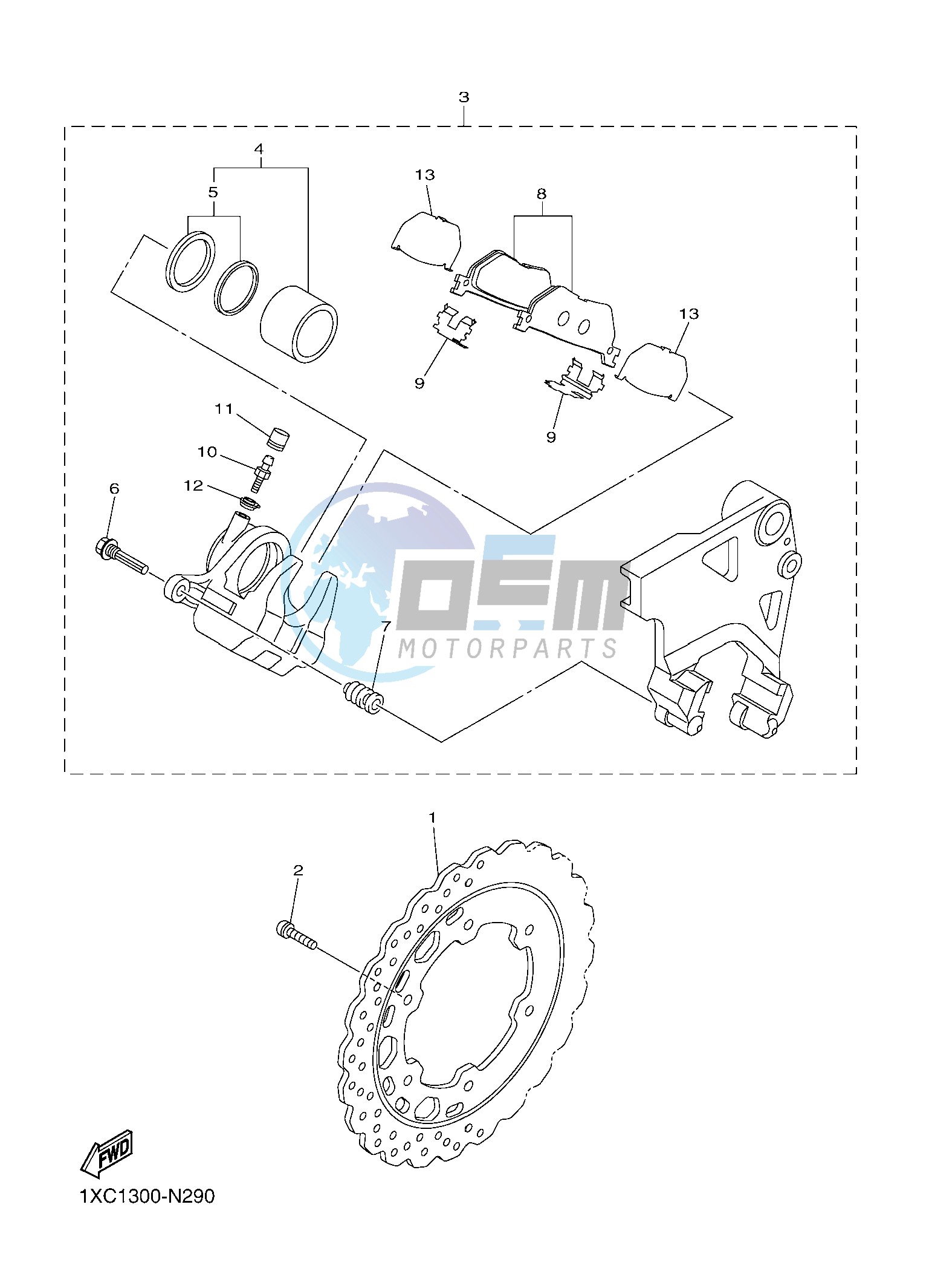 REAR BRAKE CALIPER