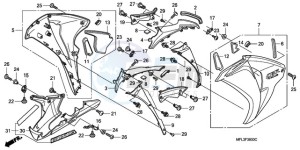 CBR1000RR9 Korea - (KO / MME) drawing MIDDLE COWL