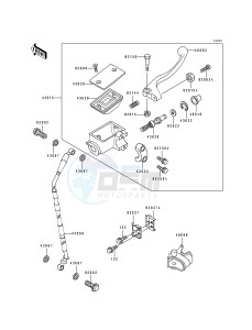 KX 125 J [KX125] (J1) [KX125] drawing FRONT MASTER CYLINDER