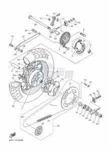 XV250 XV250M (BJP3) drawing REAR WHEEL