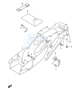 GSX750F (E2) drawing REAR FENDER (MODEL K3)