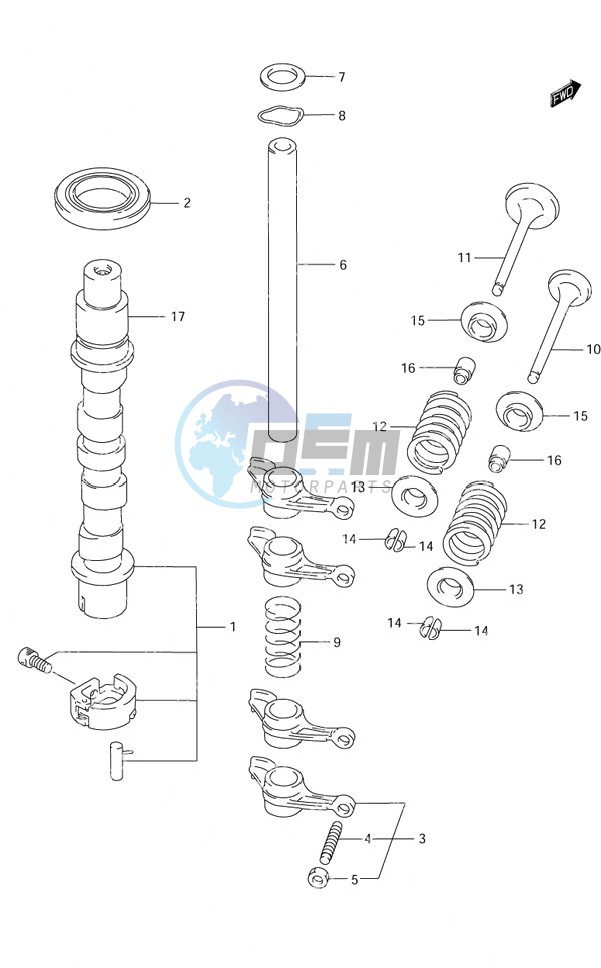 Camshaft S/N 652501 to 65XXXX