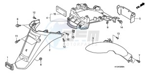 PES125R9 Europe Direct - (ED / STC 2ED) drawing REAR FENDER