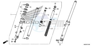 NC700DC Integra E drawing FRONT FORK