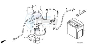 TRX500FA9 Australia - (U) drawing BATTERY