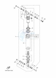 YZ125 (B4X2) drawing REAR SUSPENSION