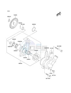 KLX 400 A [KLX400SR KLX400R] (A1-A2 A2 CAN ONLY) [KLX400SR KLX400R] drawing WATER PUMP