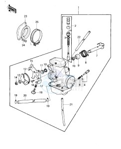 KLX 250 A [KLX250] (A1-A2) [KLX250] drawing CARBURETOR ASSY