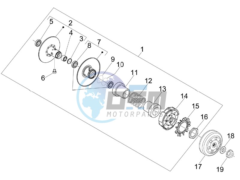 Driven pulley