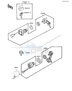 KLF 110 A [MOJAVE 110] (A1-A2) [MOJAVE 110] drawing IGNITION SWITCH