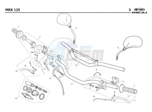 MRX-125-4T-BLUE drawing HANDLEBAR - CONTROLS